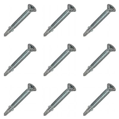 Tornillo Zincado P.Wing madera – metal cabeza Plana